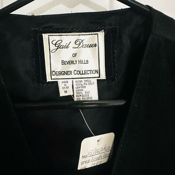 Gail Dauer Beverly Hills Vintage Military Style Suede Vest RARE!!! Couture Army - Picture 7 of 11
